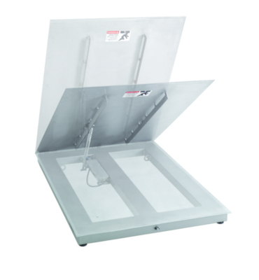 PFA579lift-DS1500A Robuste Industrie-Bodenwaage mit klappbarer Ladeplatte für einfache Lagerung