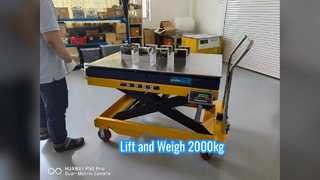 SMARTWEIGH 2000 kg Tischwaage mit hydraulischem Hub für Industrie